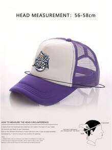 1pc Y2K Shark Print Baseball Cap, Mesh Trucker Hat, Breathable Adjustable Golf Sun Hat, Fashionable Curved Brim Sun Hat For Women/Men, Couples Summer Sun Protection