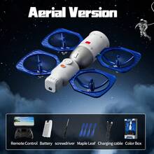 4DRC太空神舟卫星飞行器遥控飞机高清摄像头LED灯男孩女孩玩具生日礼物节日礼物圣诞礼物