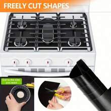 1 pieza Protector no adherente para la tapa de la cocina de gas, anillo sellante reutilizable y lavable para tapa de cocina de gas, protector de superficie de cocina, utensilios de cocina, suministros ideales para el hogar