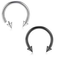 Milacolato 16g Septum Rings For Women Men | Implant Grade G23 Titanium Septum Ring | Internally Threaded Horseshoe Circular Barbell Piercing Jewelry For Nose Lip Tragus Eyebrow Helix Daith | 2pcs - Nhiều màu - Xem 8