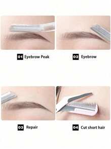 2pcs /4pcs Set Eyebrow Trimmer & Shaver, Exfoliating Dermaplaning Tool, Body Hair Removal Trimmer And Face & Eyebrow Razor Set Long Handle Blade With Precision Cover Women Eyebrow Shaping Tools Suitable For Or Travel Use