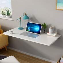 Wall-Mounted Folding Table Made Of Dense Board Material, 60*30*1.6cm, Wall Shelf In The Kitchen, Wall Desk In The Bedroom - 白色 - 查看 5