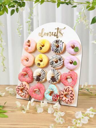 1 Set/2 Sets 9/16 Löcher Donut Holz Präsentationsständer, Ständer für Haushalt Donut Präsentation, Party Speisen Platzierung Ständer, Geburtstag Hochzeit Familie Veranstaltung Party Speisen Ständer, Donut Präsentations Holzständer, Thanksgiving Weihnachtsparty Küche Kochständer, Party Geschenke Gastgeschenke