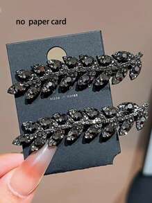2pcs/4pcs Rhinestone Wheat Ear Hair Clip,Bangs Clip,Delicate Side Clips,Nape Hair Clips,Sweet Half Up Hair Clips