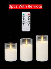 1/3 Stück flammenlose LED-Kerzen mit Timer/Fernbedienung, flackernde Kerzenflammen, batteriebetrieben, realistische 3D-Flamme elektrische Wachskerzen Dekoration, geeignet für Halloween, Valentinstag, Weihnachten, Hochzeit, Party, Heimdekoration und andere Feiertage