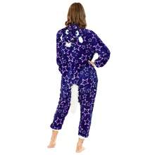 nerd hunters Adult Kigurumi Pajamas Plush Unisex Cosplay Costume Unicorn - 藏蓝色 - 查看 2