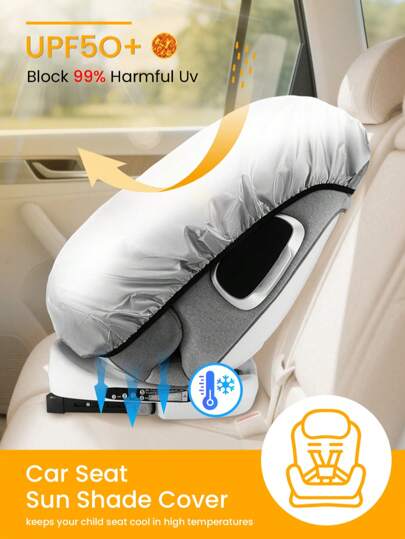1PC & 2pcs Universal Baby Car Seat Sun Shade Cover & UV UPF Heat Shield Cover
