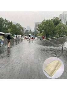 3PCS Reusable Silicone Shoe Covers For Men & Women - Waterproof Anti-Slip Travel Shoe Protectors, Transparent Outdoor Boot Covers With Flexible Design, Lightweight Rain Gear Accessories For Hiking/Camping