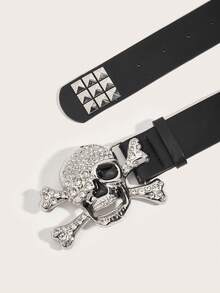 1 Stück Herren Schwarzer Y2K Punk Nieten Stern Schnalle Gürtel, vielseitig für täglichen Gebrauch Sommer, Schule Lässig, Business, Freund Ehemann Vater Männer Geschenk, täglicher Gebrauch, Mode, Teenager, Outdoor, Urlaub, Sport, Reise, Straße, Boho, Vintage Herbst, Herbst, Halloween Herbst-Winter Accessoires, geeignet für Teenager, Jugendliche, Herren, Lässig, Outdoor, Sport, Urlaub, Abschlussgeschenke, Geburtstag, täglicher Gebrauch