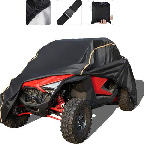 VECOO 210D Tear-Resistant ATV Cover - Waterproof, Dustproof, UV-Resistant, Heavy Duty | Universal 4-Wheeler Storage Cover, All-Weather Protection