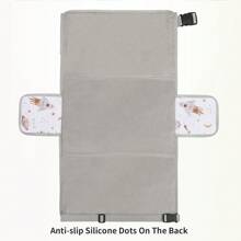 1 pieza Almohadilla plegable extensora de asiento de avión para bebés, cojín portátil impermeable y con dibujos animados para niños pequeños para viajar