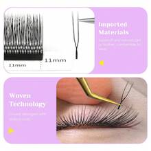 12 líneas en forma de U Extensiones de pestañas YY C D Curl 0.07mm Grosor 8-15mm Mezcla de longitudes Estilo Y Pestañas ligeras y premium de estilo plumoso de visón falso Abanicos de volumen premontados Aplicación fácil Flores automáticas Pestañas profesionales para uso en salón, Grupos de pestañas, Pestañas individuales, Pestañas, Pestañas postizas