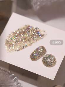 10ml春夏美甲蓝红白碎钻美甲高光5D闪粉凝胶指甲油超闪碎钻超亮美甲光疗凝胶美甲用品 - 彩色 - 查看 18