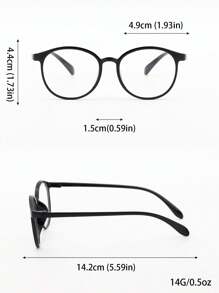 4pcs Set Oval High-End Ins Style Non-Bohemian PC (Polycarbonate) Fashionable Glasses