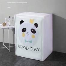 1PC Washing Machine Cover Waterproof Dustproof Top Open Zippered Thickened Washing Machine Cover Printed Dustproof Cover - Multicolor - View 4