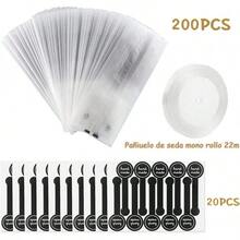 100 Piezas de Bolsas de Plástico Translúcido para Galletas y Dulces - Blanco - Ver 10