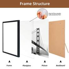Tomnk 12-Pack Black Picture Frame Set - (4x6, 5x7, 8x10) Glass Front Photo Frames, Solid Engineered Wood Gallery Wall Decor With Hanging Hardware & Tabletop Stand, For Home, Wall & Party Decor - 黑色 - 查看 9