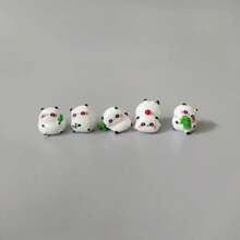 6pcs Creative Cute Panda Eating Bamboo Car Decorative Accessories