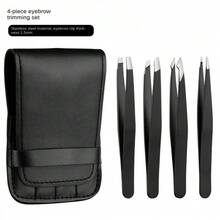 专业不锈钢眉毛镊子和睫毛镊子套装，眉毛脱毛，面部脱毛工具，家用 - 彩色 - 查看 1
