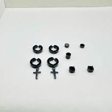 Fashionable And Minimalist Punk Style Popular Stainless Steel Ear Clip, Zirconia Magnet Ear Clip Without Ear Hole, Non Perforated Ear Clip Set Suitable For Various Occasions, Good Gift For Friends And Family, Manufacturer Direct Suitable For Both Men And Women