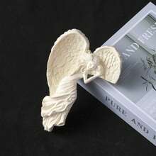 一对天使门框装饰，门框天使翅膀雕塑，天使角饰，天使门翼墙饰，3D天使雕像，天使墙雕，家居礼物，生日毕业家居装饰，圣诞装饰，房间装饰 - 彩色 - 查看 2