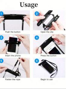 Touch Screen Phone Waterproof Bag, Suitable For Swimming, Surfing, Rainy Day Travel, Beach, Skiing And Other Water-Related Scenarios, Snorkeling And Scuba Diving, Adult Snorkeling Gear Can Carry A 7-Inch Phone (Random Color)
