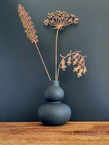 10PCS Rusty Metal Fern Fronds Set, Iron Leaves Art, Decorative Garden Stakes Ornaments, Versatile Home Garden Decor, Perfect For Plant Pots Courtyard Lawn Outdoor Spaces - Rust Brown - View 11