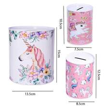 1pc Creative Sealed Coin Bank Cartoon Pattern Delicate Money Saving Box Decoration, One-Way Saving - Unicorn, Mermaid Pattern, Random Design