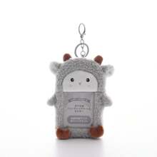 1pc Super Cute Furry Transparent Cartoon Card Holder, Ins Style Cartoon Plush Card Holder, Three Inch Photo Star Card Display Pendant, Multifunctional Id Card, Work Card, Student Card, Teacher Card, Medical Chest Card Available School Supplies,Back To School