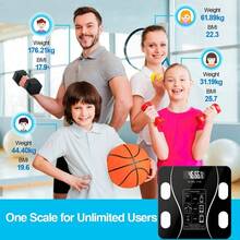 Una Báscula Inteligente Conectada A La Aplicación Con Una Capacidad De 180kg Para Uso Doméstico: Mide Con Precisión El Porcentaje De Grasa Corporal Y Más Durante El Ejercicio O Las Actividades De Fitness - Negro - Ver 4