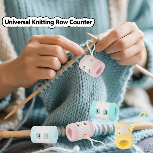 1 Pack, Plastic Knit Counter Knitting Crochet Stitch Marker Row Counter For Recording The Number Of Weaving Rows