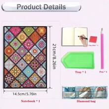 5D Diamond Drawing Notebook - DIY Landscape Flower Animal - Diary With Artificial Leather Cover - Special Shaped Artificial Diamond Hardcover Sketchbook, Suitable For Home Office Art - Holiday Birthday Gift, Graduation Gift