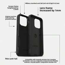 Otterbox Apple IPhone11/12/13/14/15/16 Case Anti Drop Suitable For Any Model - Pro/Mini/Plus/Promax US Military Grade Anti Drop - Standard Edition Material - Mực xanh - Xem 5