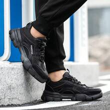 CEATSAFETV 2025 男士防刺穿透气工作鞋钢头鞋 - 黑色 - 查看 5