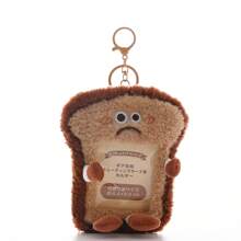 1pc Super Cute Furry Transparent Cartoon Card Holder, Ins Style Cartoon Plush Card Holder, Three Inch Photo Star Card Display Pendant, Multifunctional Id Card, Work Card, Student Card, Teacher Card, Medical Chest Card Available School Supplies,Back To School