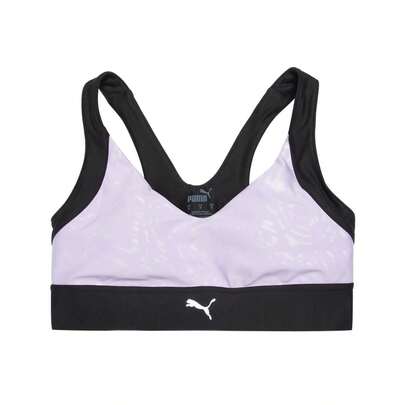 Puma Camiseta de tirantes de color contrastante, sujetador deportivo elástico y ajustado para mujeres 52419251