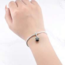 CYCUFF 1 Pc Silver Plated Fine Charm Black Cat Raccoon Butterfly Pendant For Original Bracelet Necklace DIY Jewelry Making Fit Women Birthday Gift