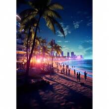 1 pieza/3 piezas Pósteres de arte de pared Opción de marco Juego clásico GTA6 Carnaval de playa Adecuado para paredes residenciales y de dormitorio, decoración de sala de estar y bar, comedor o baño, decoración de habitación, de alta calidad, arte en lienzo para interior/exterior - Multicolor - Ver 41