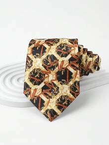 1pc Printed Tie For Men, Casual Formal Attire Neckwear Accessories, Suitable For Party And Everyday Wear - Casual Printed Tie - View 3