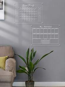 1 件透明每周/每月亚克力书写板、家用备忘板、每周/每月计划板、白色备忘白板、每周膳食计划 - 彩色 - 查看 5