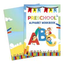 1 pieza Libro de trabajo del alfabeto: Práctica de escritura a mano del alfabeto y libro de ejercicios de trazado de letras, útiles escolares, de vuelta a la escuela