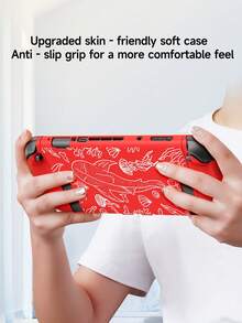 1 件线条艺术海洋元素设计保护壳，兼容 2/Switch NS/Switch OLED/Switch Lite，柔软 TPU 多色防震防滑外壳，兼容 Switch 控制台和控制器、游戏配件 - 彩色 - 查看 7