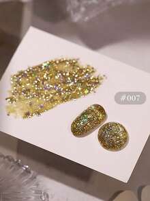 10ml春夏美甲蓝红白碎钻美甲高光5D闪粉凝胶指甲油超闪碎钻超亮美甲光疗凝胶美甲用品 - 彩色 - 查看 16