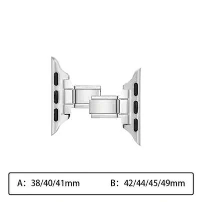 2 st italienska charmarmband Apple Watch-bandkontakter kompatibel med Apple Watch-armbandsadapter ersättningslänkfäste kompatibel med Apple Watch