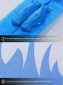 1 Pc Magnetic Mesh Curtain, Anti-Mosquito Bedroom Divider, Wind Proof Fly Proof Screen Door, Self-Adhesive Magnetic Soft Screen For Summer, Essential Home Protection Product - Multicolor - View 6