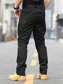 Men's Multi-Pocket Tactical Pants, Casual Waterproof Wear-Resistant Multi-Pocket Trousers - 查看 5