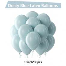 灰蓝色乳胶派对气球 5/10/12/18 英寸 -10/30/50/70/90 个圆形氦页岩哑光气球适用于淋浴、性别揭示、婚礼、生日、毕业、单身派对、退休 - 灰藍色 - 查看 16