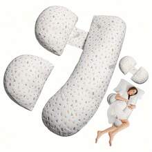 孕妇枕 - U型和H型，可调节可转换设计，在孕期支撑腰部、背部和腹部，帮助缓解疲劳。产后腰腹支撑枕，适合侧睡