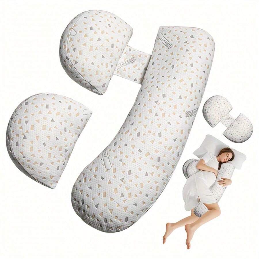 孕妇枕 - U型和H型，可调节可转换设计，在孕期支撑腰部、背部和腹部，帮助缓解疲劳。产后腰腹支撑枕，适合侧睡