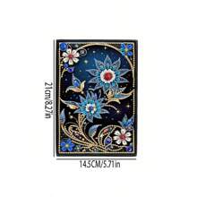 5D Diamond Drawing Notebook - DIY Landscape Flower Animal - Diary With Artificial Leather Cover - Special Shaped Artificial Diamond Hardcover Sketchbook, Suitable For Home Office Art - Holiday Birthday Gift, Graduation Gift